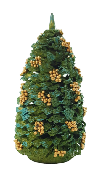 Weihnachtsbaum mit goldenen Kugeln, Flade