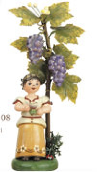 Herbstkind - Wein, 13 cm, von Hubrig